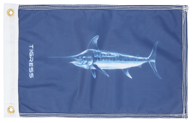Tigress Outriggers & Gear White Marlin Release Flag