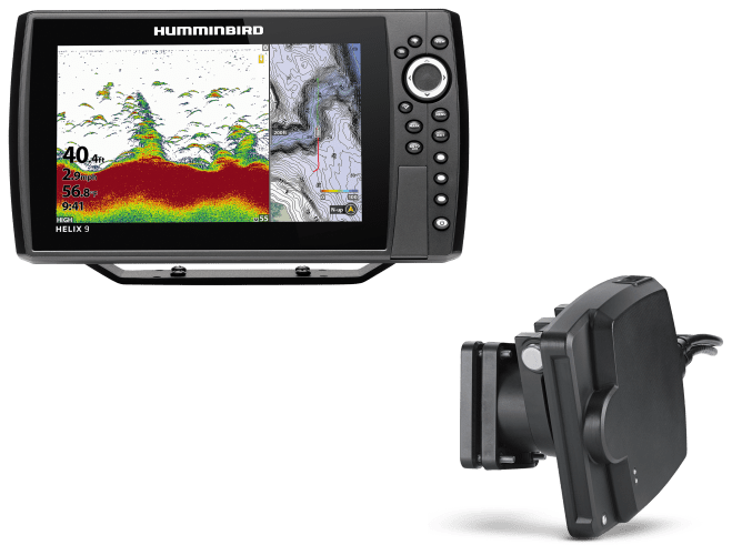 Humminbird HELIX 9 CHIRP MEGA SI+ GPS G4N Fish Finder Bundle with MEGA Live  Imaging Transducer