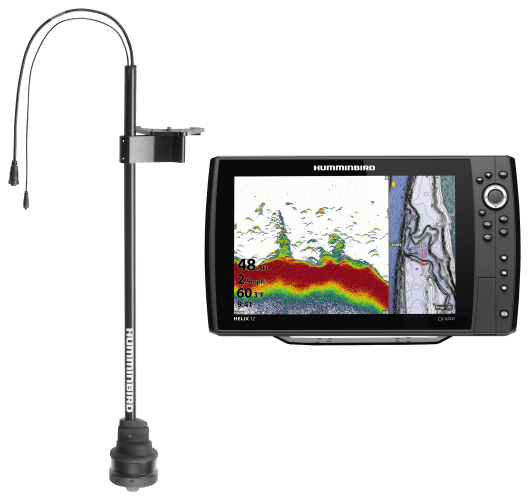 Humminbird Helix 12 CHIRP Mega SI+ GPS G4N Fish Finder Bundle with Mega Live Imaging and Mega 360 Ultra Imaging for Minn Kota