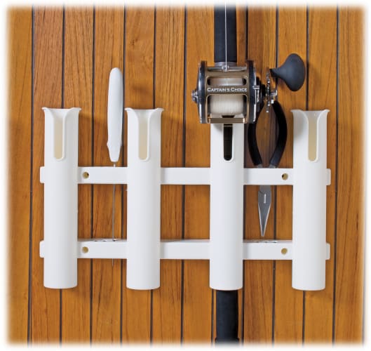 Stretch Deck Mount Fishing Rod Hold-Down PLUS - 4 Rods
