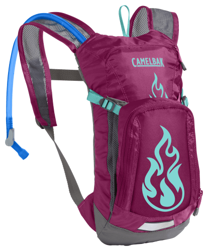  CamelBak Mini M.U.L.E. Kids Hydration Backpack for Hiking and  Biking - 50oz, Baton Rouge/ Flames : Sports & Outdoors