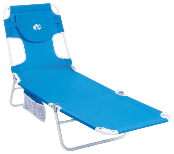 Folding face hot down lounger