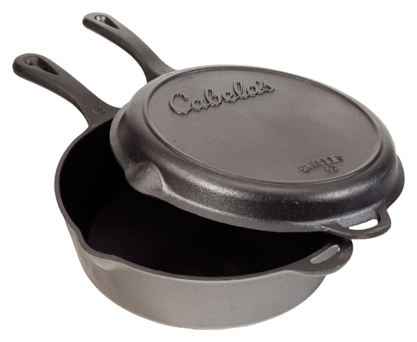 Cabela s Outfitter Series Cast Iron Deep Skillet with Lid