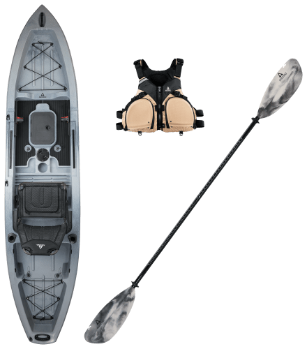 Ascend 12T Titanium Sit-On-Top Kayak Fishing Package