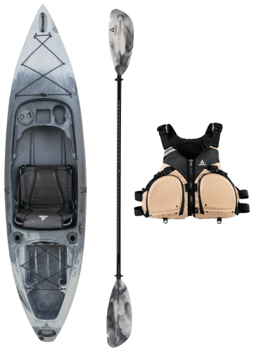 Ascend FS10 Titanium Sit-In Angler Kayak Fishing Package