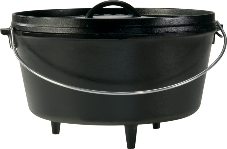 Old Mountain Pre-Seasoned Cast Iron 2 Quart Camp Oven with Flanged Lid