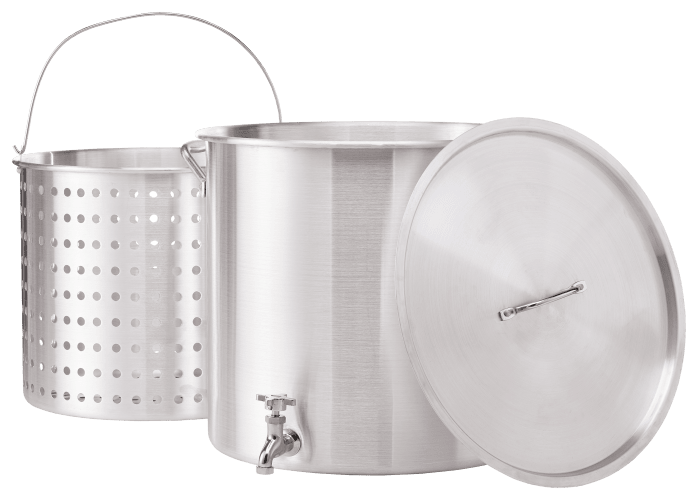 Choice 20 Qt. Standard Weight Aluminum Stock Pot with Cover