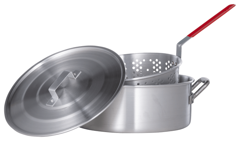 10.5 Qt. Steel Frying Pot With Basket, Chard