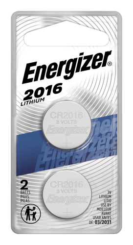 Energizer CR2016 3V / 3 Volt Lithium Coin Cell Batteries for Watches &  Electronics, 2-pk