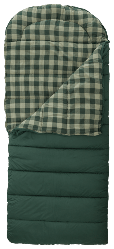 Rectangular sleeping bag with clearance hood