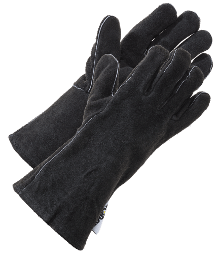 Heavy Duty Leather Work Gloves Pair - Head, Hand Eye Protection