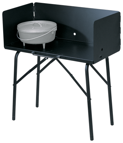 Lodge Camp Dutch Oven Cooking Table with Tall Windscreen