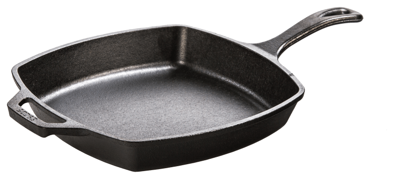 Lodge Square Cast Iron Skillet with Assist Handle