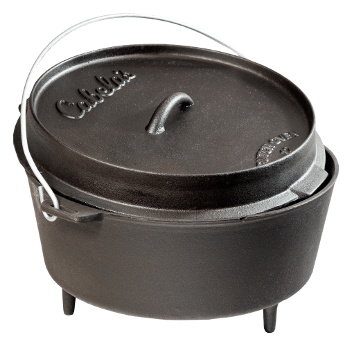 6.5 Quart Cast Iron Dutch Oven Pre-seasoned Pot with Lid Lifter Handle,  Casserole Pot with Lid Lifter for Camping Cooking BBQ Baking