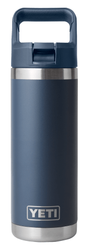  YETI Rambler 18 oz Bottle, Vacuum Insulated, Stainless Steel  with Straw Cap, Navy: Home & Kitchen