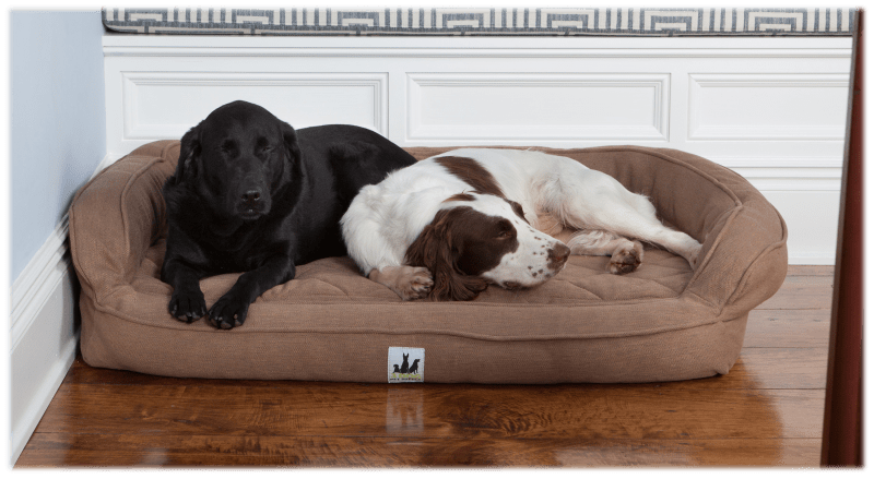 EZ Wash Premium Headrest Memory Foam Dog Bed Small Brown by 3 Dog Pet Supply