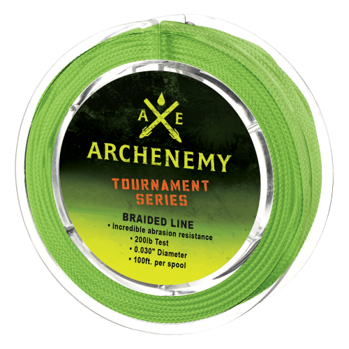 Archenemy Tournament Series Braided Bowfishing Line - Lime Green