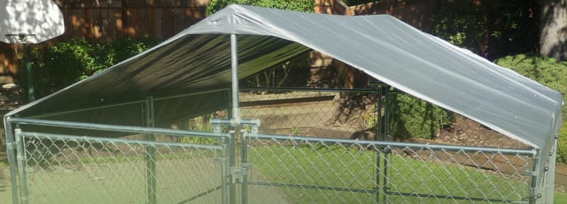 Weather guard dog kennel covers on sale