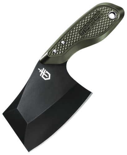 Gerber Tri-Tip Mini Cleaver Fixed Blade Knife, 7Cr17MoV Black