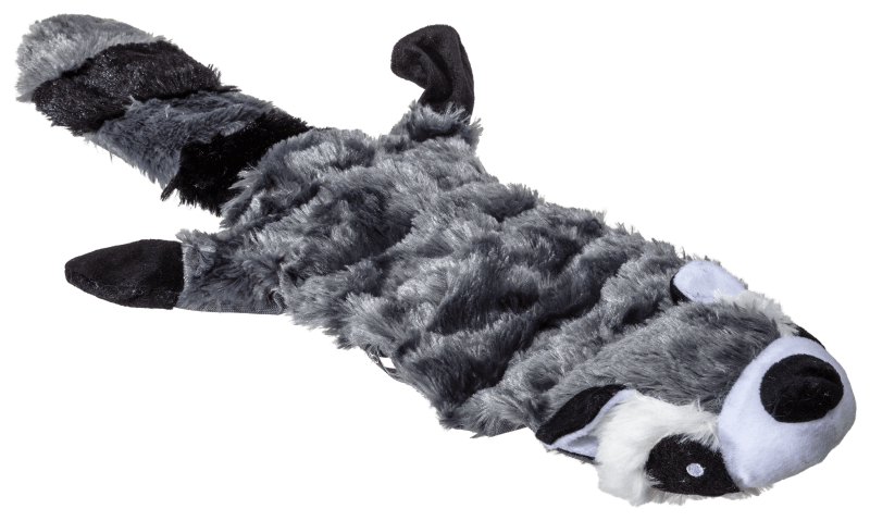 Hyper Pet Critter Skinz Super Squeaker XL Raccoon Dog Toy Bass