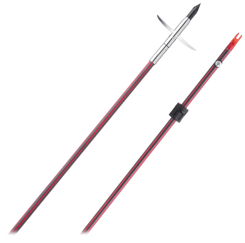 Bowfishing Arrow with safety slide and head - Cajun