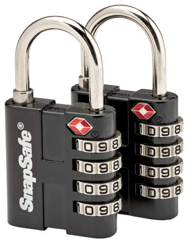 TSA Luggage Locks with 3-Digit Combination Lock - Black