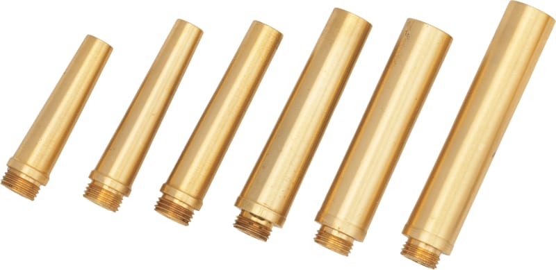 11 Piece Powder Flask Spout Set, brass, 10-1mm thread to fit most common  flasks - Track of the Wolf