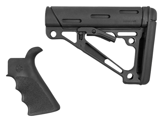Hogue AR-15/M16 OverMolded Beavertail Grip & Collapsible Buttstock Kit