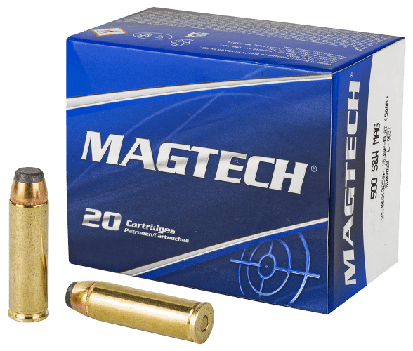 Magtech Sport Shooting .500 S&W Magnum 325 Grain Semi-Jacketed Soft Point  Handgun Ammo