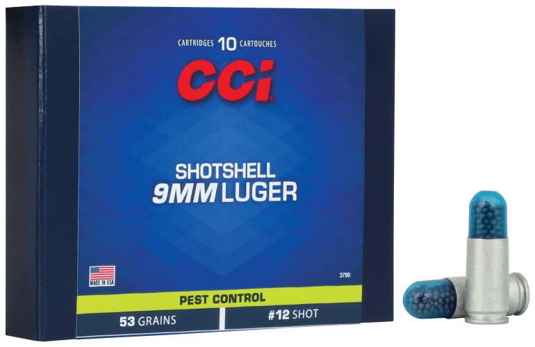 CCI Shotshell 9mm Luger #12 Shot Aluminum Case Centerfire Handgun