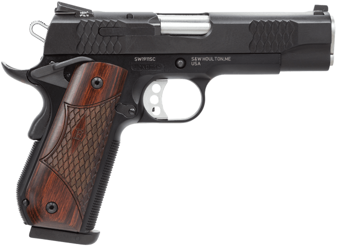 Smith & Wesson SW1911SC E-Series Round Butt Scandium Pistol | Bass 