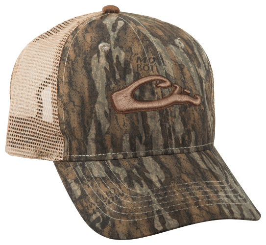 Drake Waterfowl 6-Panel Camo Duck Head Logo Mesh-Back Cap