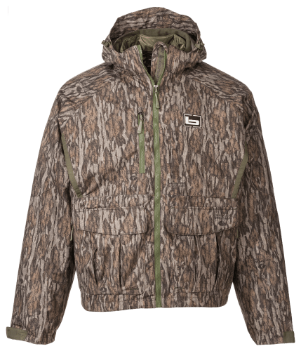 Banded white river jacket shop