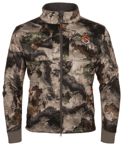 Men's Mossy Oak Signature Sweater Fleece Jacket Mountain Country Camo
