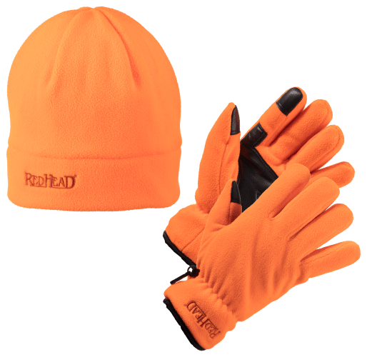RedHead Fleece Gloves and Beanie Combo for Men