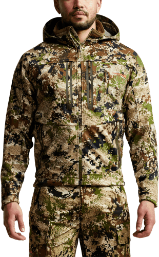 Yukon Gear Men's Lightweight Waterproof Windproof Hunting Jacket, Hand  Warmer Pockets, Camo