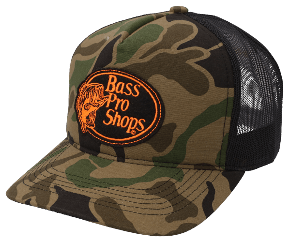 Bass Pro Shops Throwback Foam Cap - Woodland/Brown