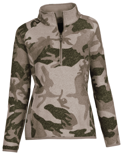 Camo half on sale zip pullover women's