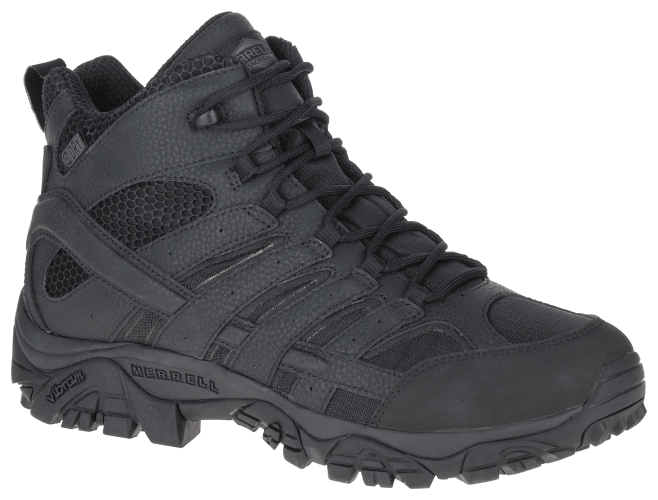 Merrell Moab 2 Mid Tactical Waterproof Duty Boots for Men Bass
