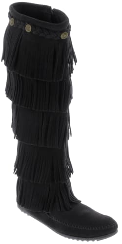 Minnetonka 5 layer fringe boots new arrivals