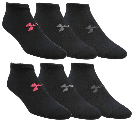 Under Armour Women's Essential 2.0 Lightweight No Show Socks, 6-Pairs