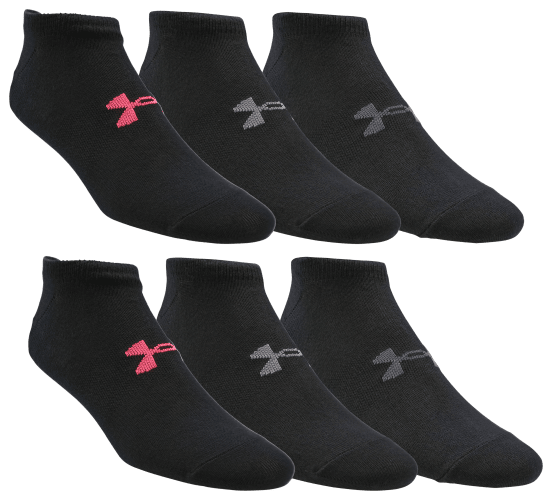 Under Armour Women's 6 Pack Essential No Show Socks