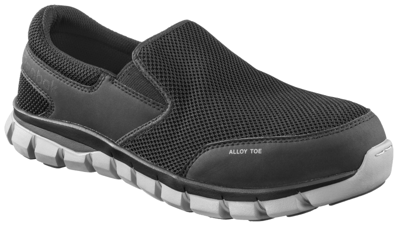 Reebok Sublite Cushion Work Alloy Toe Slip On Black Athletic
