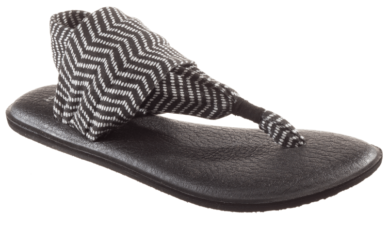 Womens SANUK YOGA MAT SLING Flip Flop Thong Sandals SIZE 9 US Black