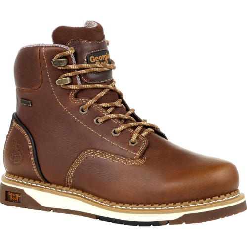 Georgia Boot AMP LT Wedge Waterproof Steel Toe Work Boots for Men Brown 10W Bass Pro Shops
