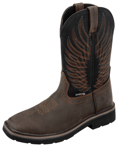 Wolverine Ranch Hand Waterproof Square Toe Wellington Work Boots for Men