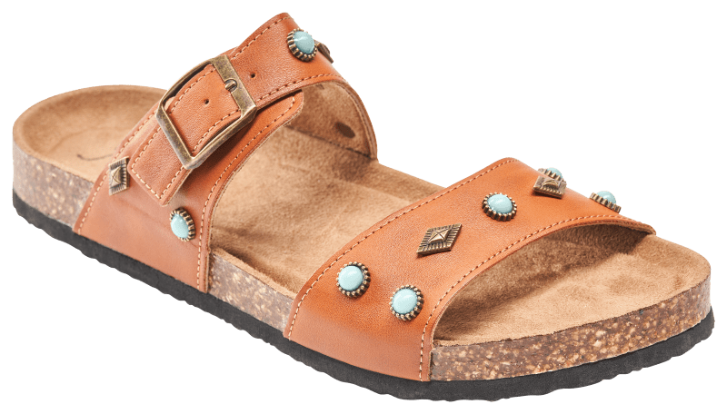 Natural Reflections Jeweled Slide Sandals for Ladies