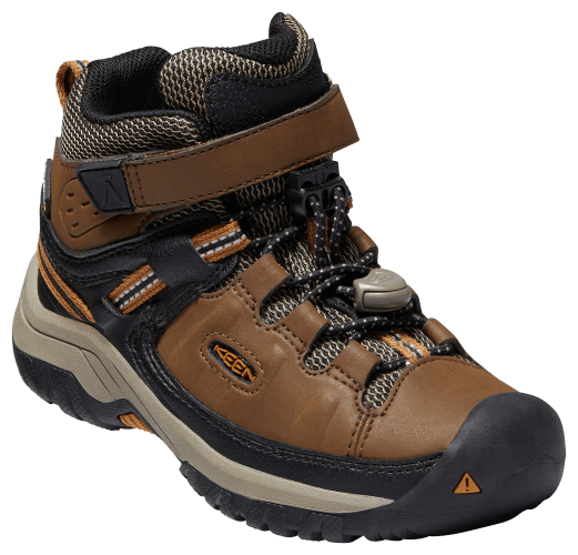 KEEN Targhee Mid Waterproof Hiking Boots with Hook and Loop Strap