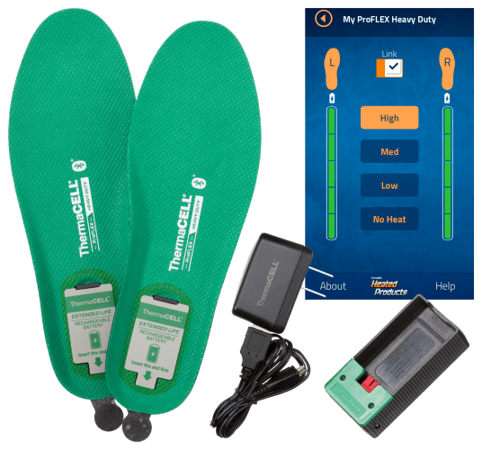 Thermacell heated insoles size chart sale