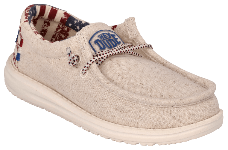 HEYDUDE Wally Patriotic Casual Shoes for Kids